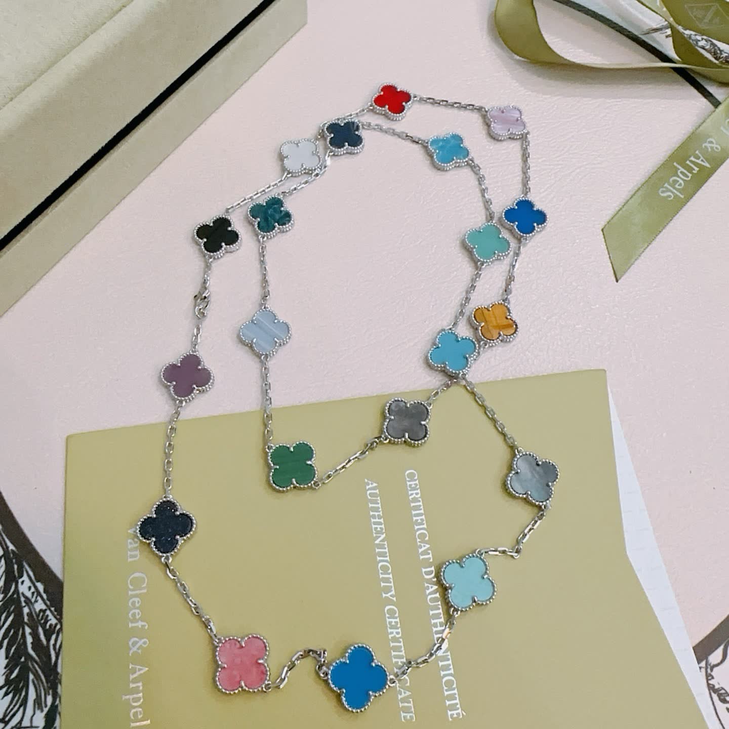 Van Cleef & Arpels Multicolor Alhambra Necklace